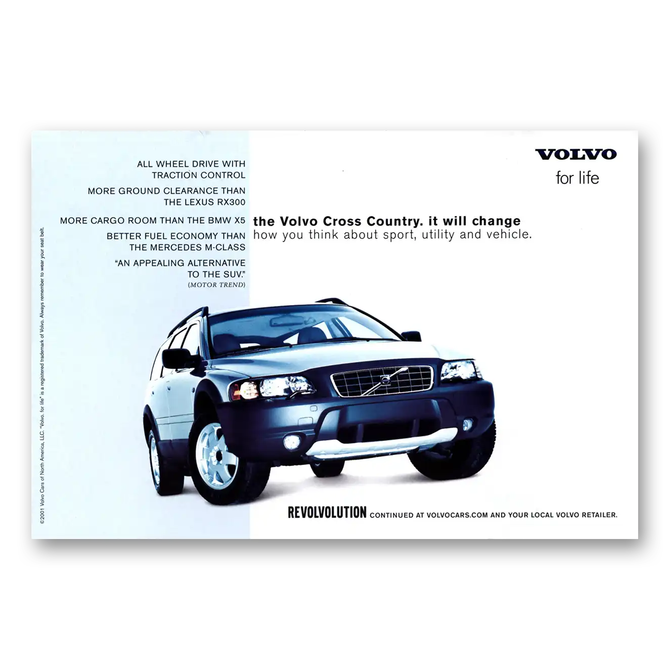 2002 Volvo Cross Country Will Change How You Think Vintage Magazine Print Ad