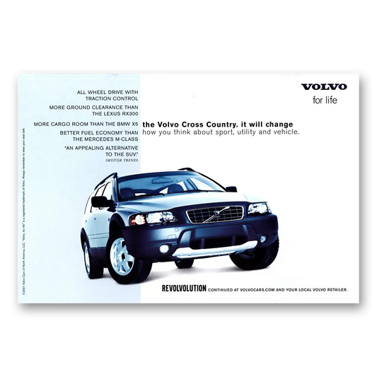 2002 Volvo Cross Country Will Change How You Think Vintage Magazine Print Ad