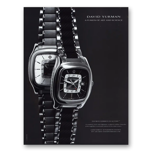 2002 David Yurman Watch Fusion Art and Science Vintage Magazine Print Ad