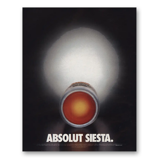 2003 Absolut Vodka Absolut Siesta Vintage Magazine Print Ad