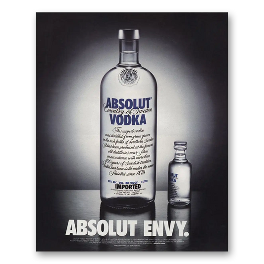 2003 Absolut Vodka Absolut Vodka Absolut Envy Vintage Magazine Print Ad