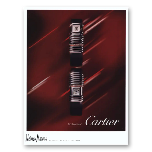 2003 Cartier Watches Declaration Vintage Magazine Print Ad