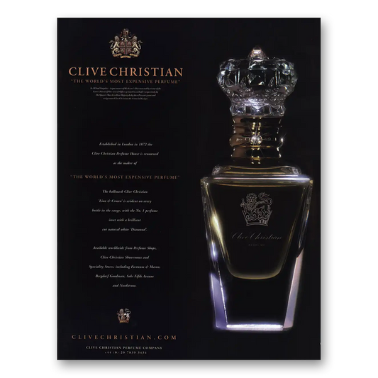 2003 Clive Christian Worlds Most Expensive Perfume Vintage Magazine Print Ad