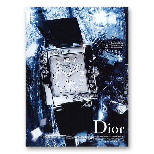 2002 Christian Dior Jewelry Riva Sparkling Quartz Vintage Magazine Print Ad