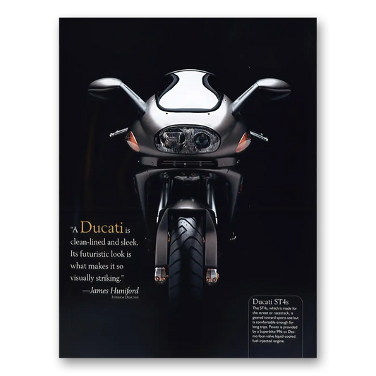 2003 Ducati Motorcycles Clean Lined and Sleek Vintage Magazine Print Ad