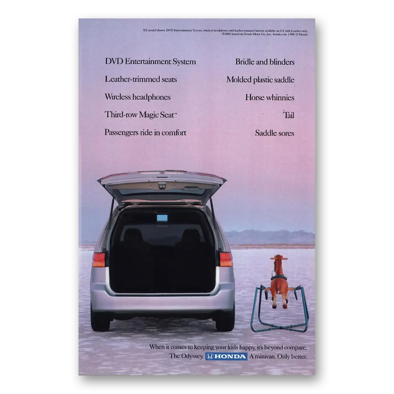 2003 Honda Odyssey DVD Entertainment System Vintage Magazine Print Ad