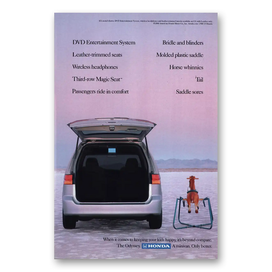 2003 Honda Odyssey DVD Entertainment System Vintage Magazine Print Ad