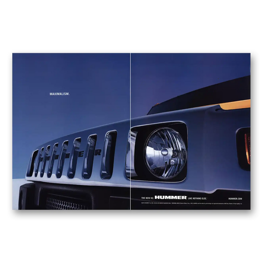 2003 Hummer Maximalism Vintage Magazine Print Ad