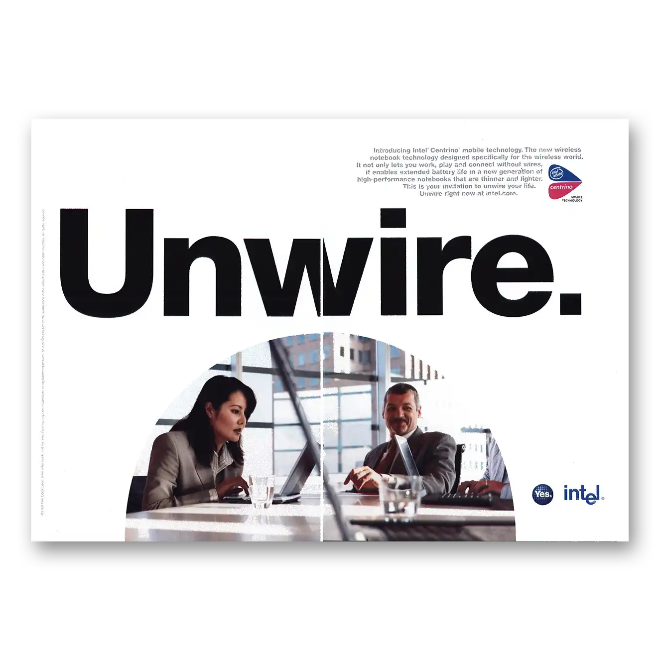 2003 Intel Unwire Vintage Magazine Print Ad