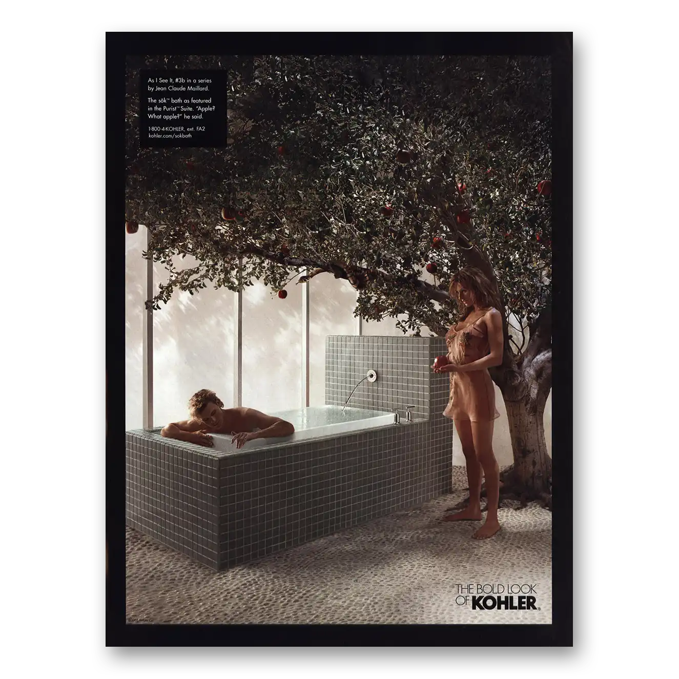 2003 Kohler Purist Suite Apple Vintage Magazine Print Ad