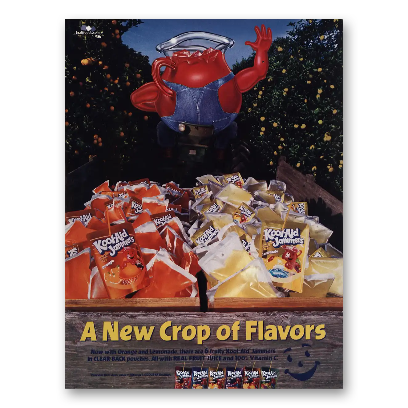 2003 Kool Aid New Crop of Flavors Vintage Magazine Print Ad