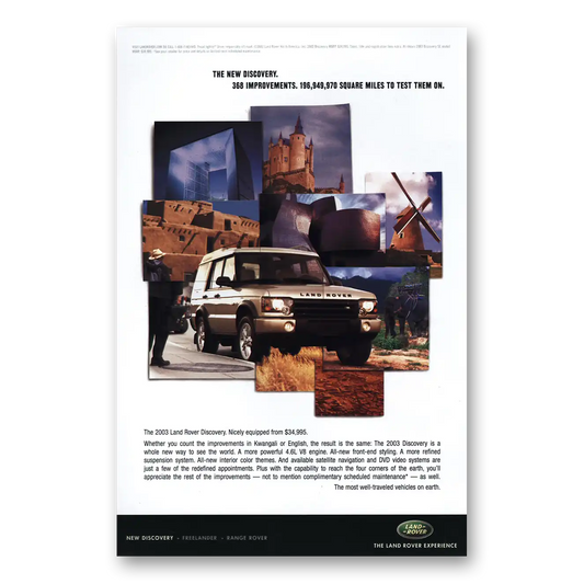 2003 Land Rover New Discovery Vintage Magazine Print Ad