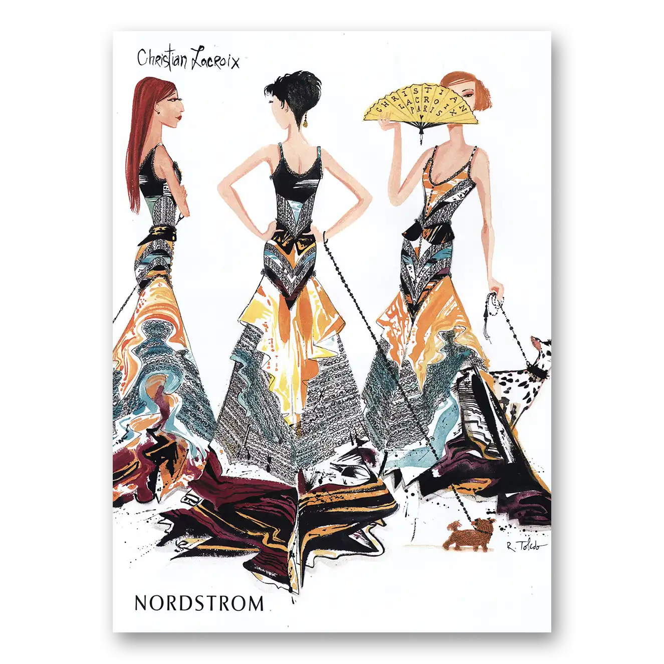 2002 Nordstrom Christian Lacroix Vintage Magazine Print Ad