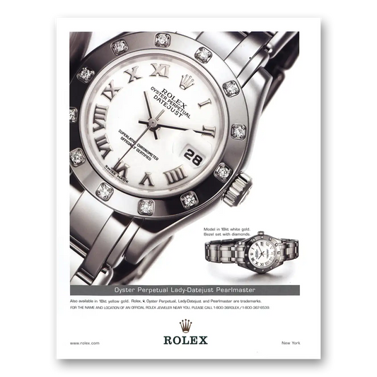 2003 Rolex Lady Datejust Oyster Perpetual Vintage Magazine Print Ad