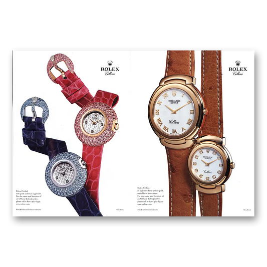 2003 Rolex Orchid Cellini Vintage Magazine Print Ad