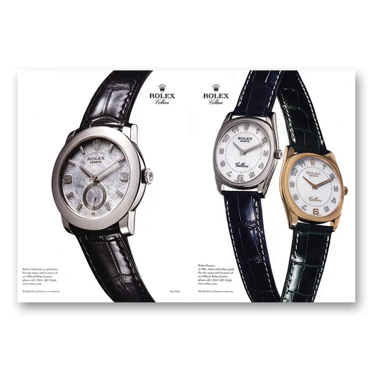 2003 Rolex Danaos Cellinium Vintage Magazine Print Ad