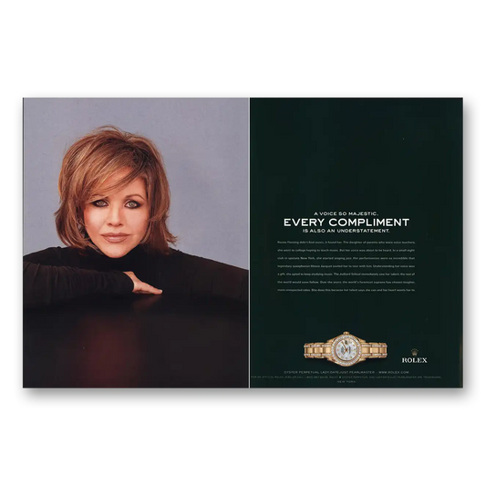 2003 Rolex Renee Fleming Every Compliment Vintage Magazine Print Ad