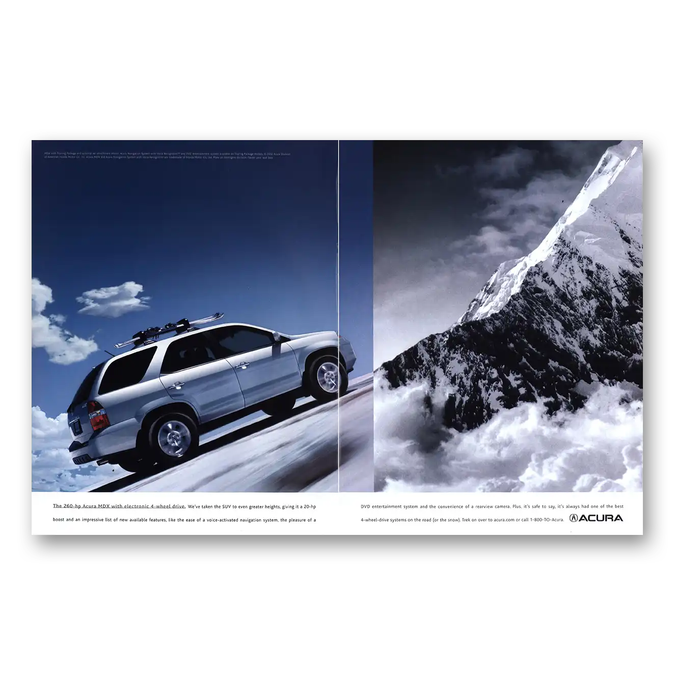 2004 Acura Taken SUV Even Greater Heights Vintage Magazine Print Ad