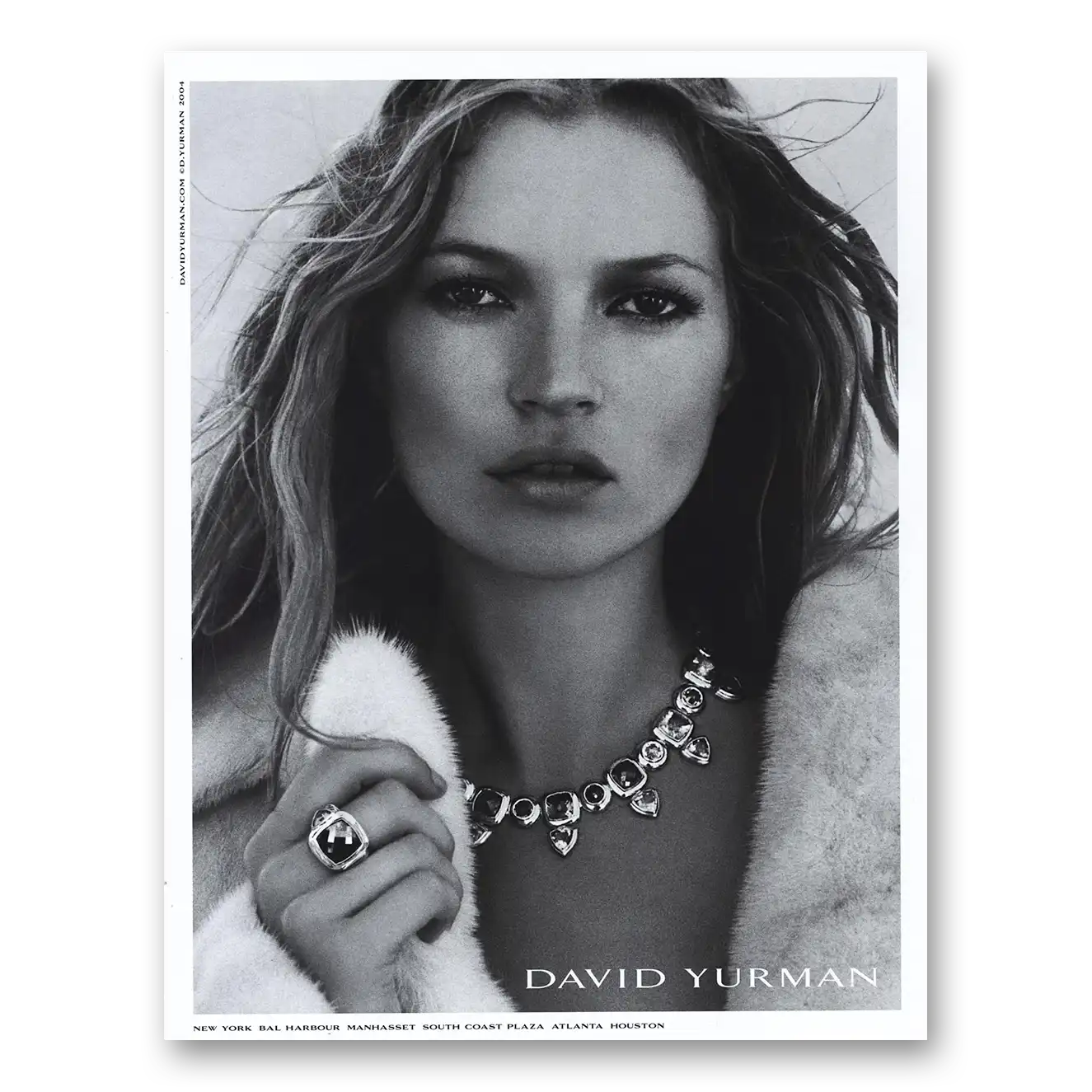 2004 David Yurman Kate Moss Vintage Magazine Print Ad