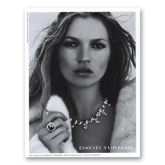 2004 David Yurman Kate Moss Vintage Magazine Print Ad