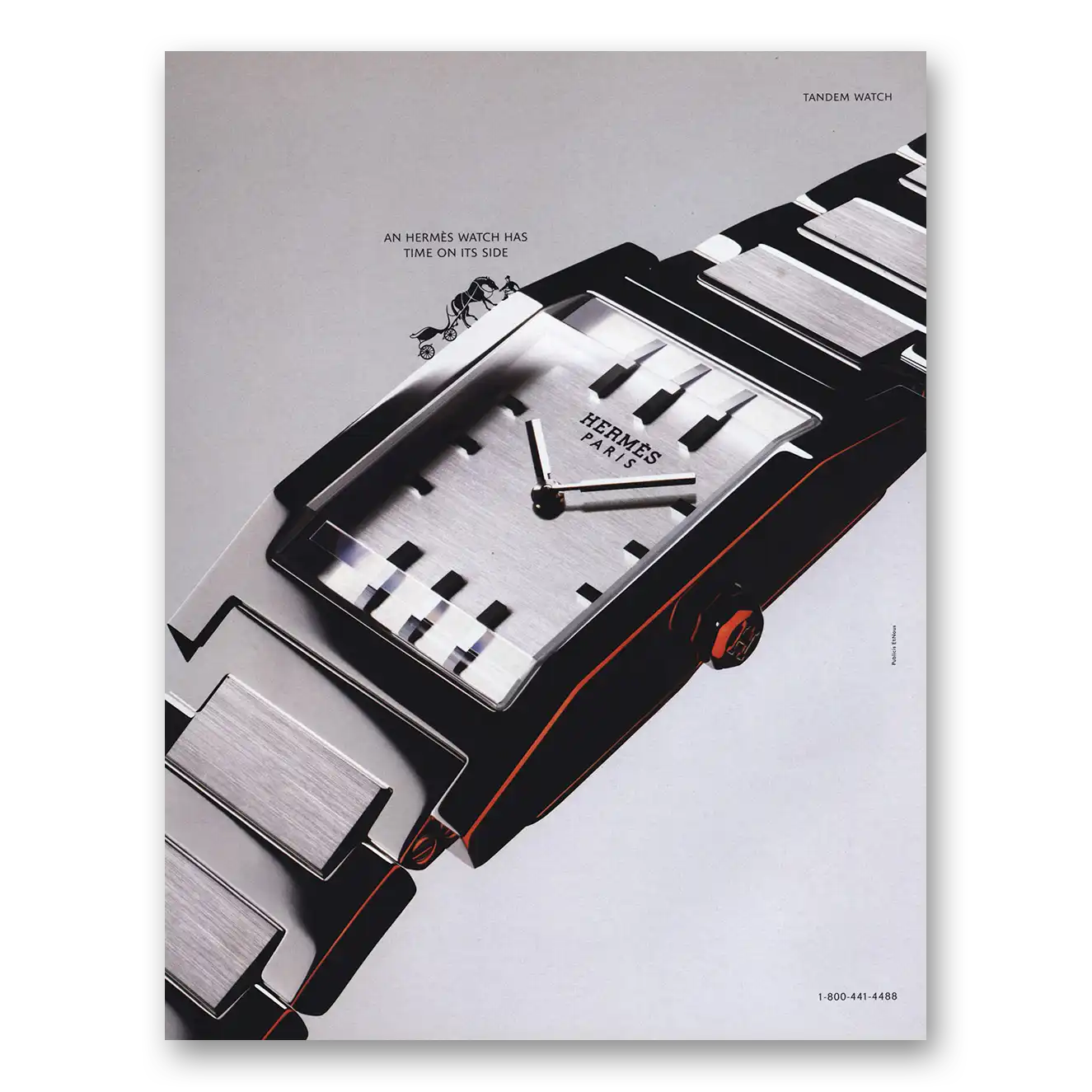 2004 Hermes Tandem Watch Has Time On Its Side Vintage Magazine Print Ad