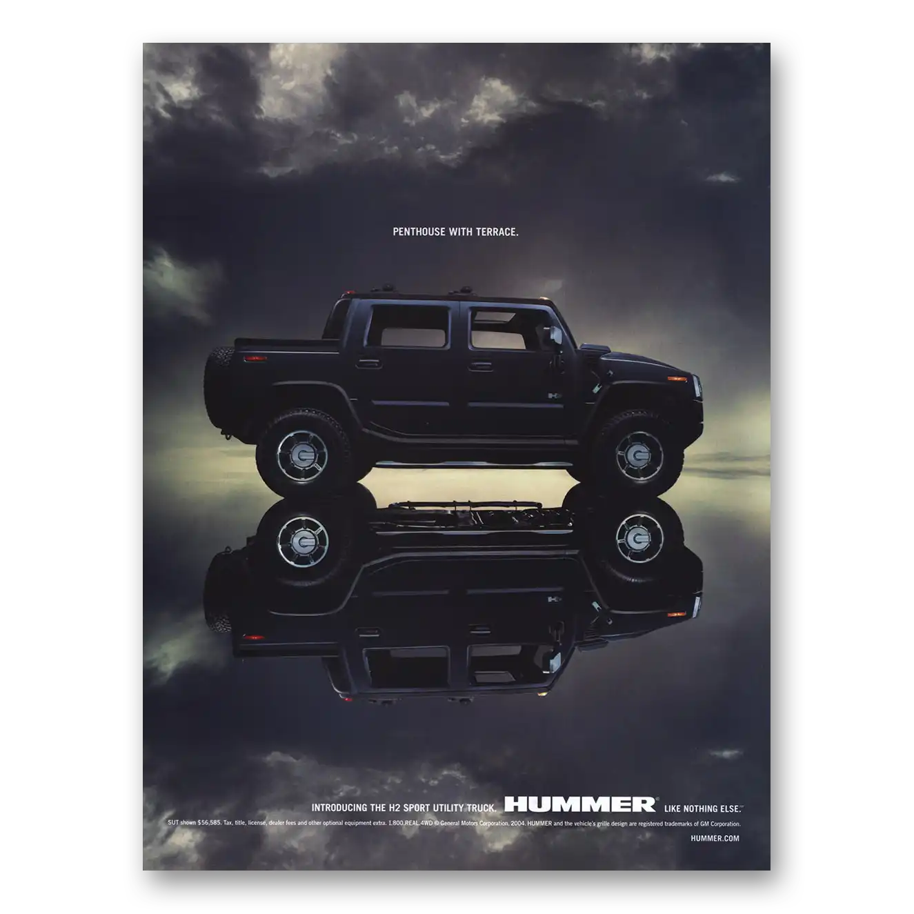 2004 Hummer Penthouse With Terrace Vintage Magazine Print Ad