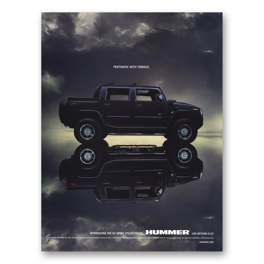 2004 Hummer Penthouse With Terrace Vintage Magazine Print Ad