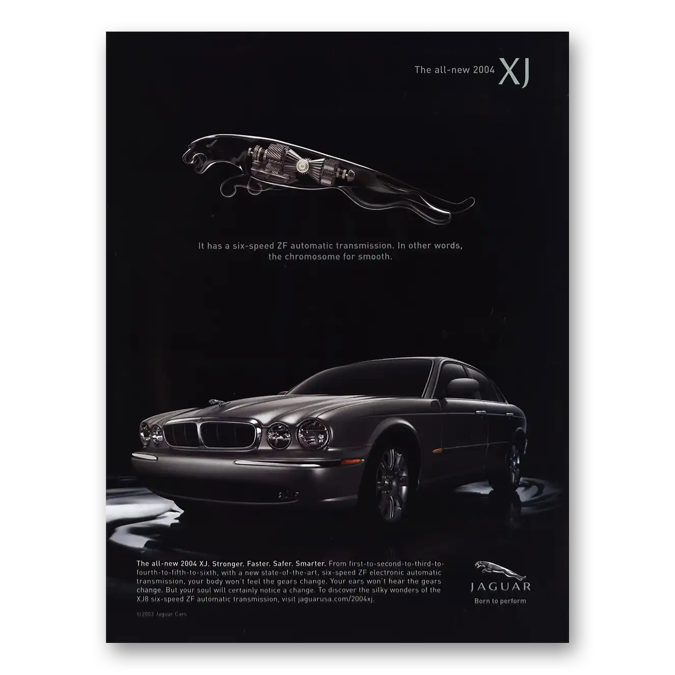 2004 Jaguar Six Speed ZF Automatic Transmission Vintage Magazine Print Ad