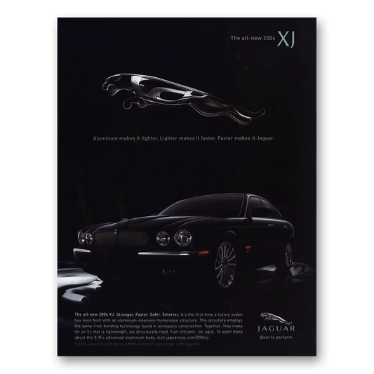 2004 Jaguar Aluminum Makes It Lighter Vintage Magazine Print Ad