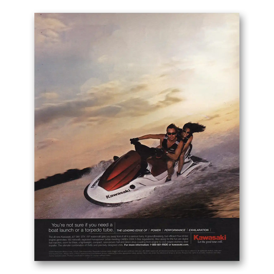 2004 Kawasaki Jet Ski Torpedo Tube Vintage Magazine Print Ad