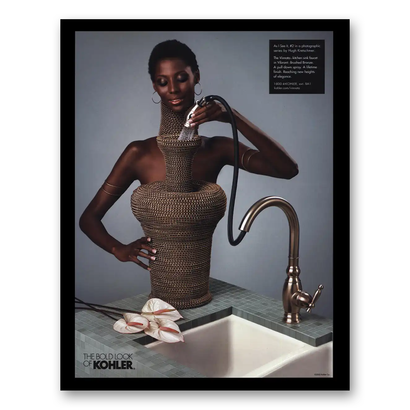 2004 Kohler Vinnata Kitchen Sink Vintage Magazine Print Ad