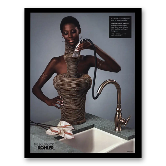 2004 Kohler Vinnata Kitchen Sink Vintage Magazine Print Ad