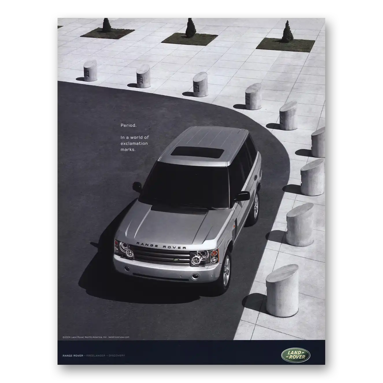 2004 Land Rover Period World of Exclamation Marks Vintage Magazine Print Ad