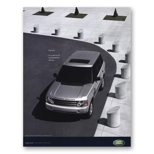 2004 Land Rover Period World of Exclamation Marks Vintage Magazine Print Ad