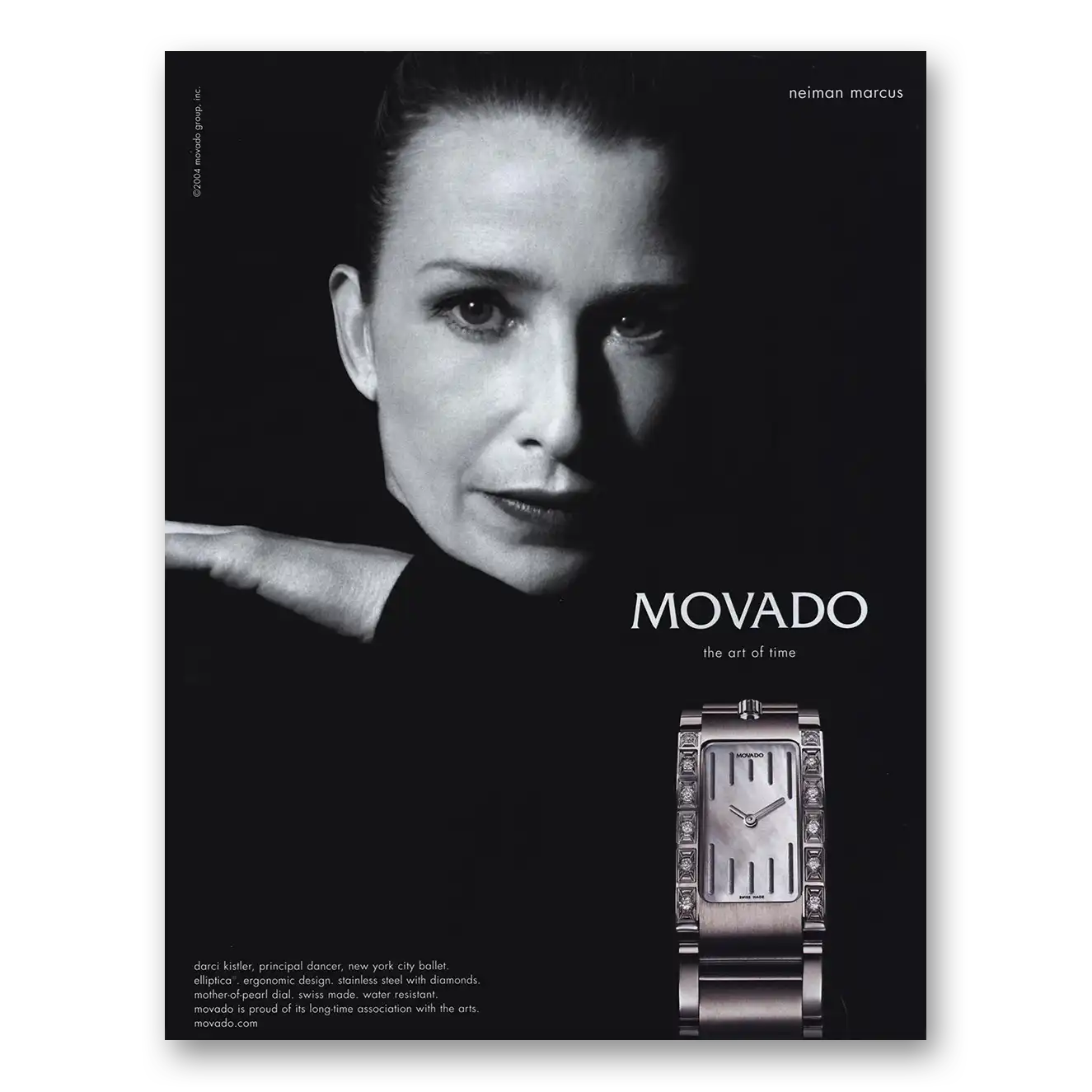 2004 Movado Watch Art of Time Vintage Magazine Print Ad