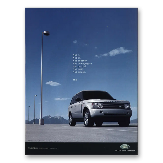 2004 Range Rover Not A Not An Vintage Magazine Print Ad