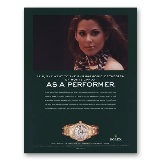 2004 Rolex Sophie Mautner Philharmonic Orchestra Vintage Magazine Print Ad