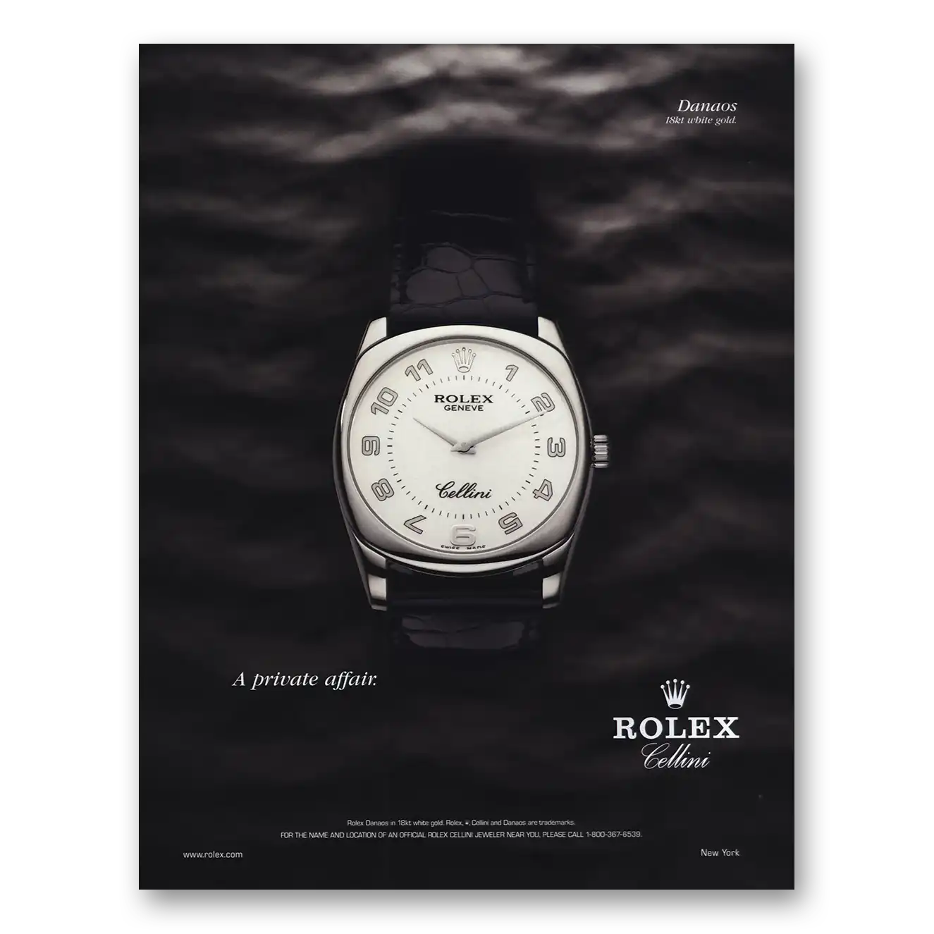 2004 Rolex Private Affair Vintage Magazine Print Ad