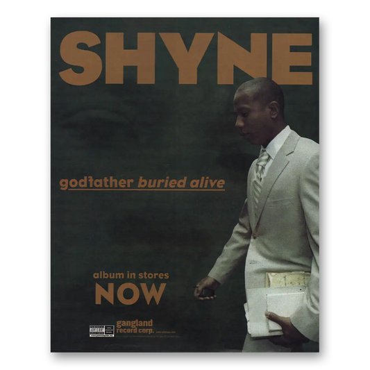 2004 Shyne Promo Godfather Buried Alive Vintage Magazine Print Ad