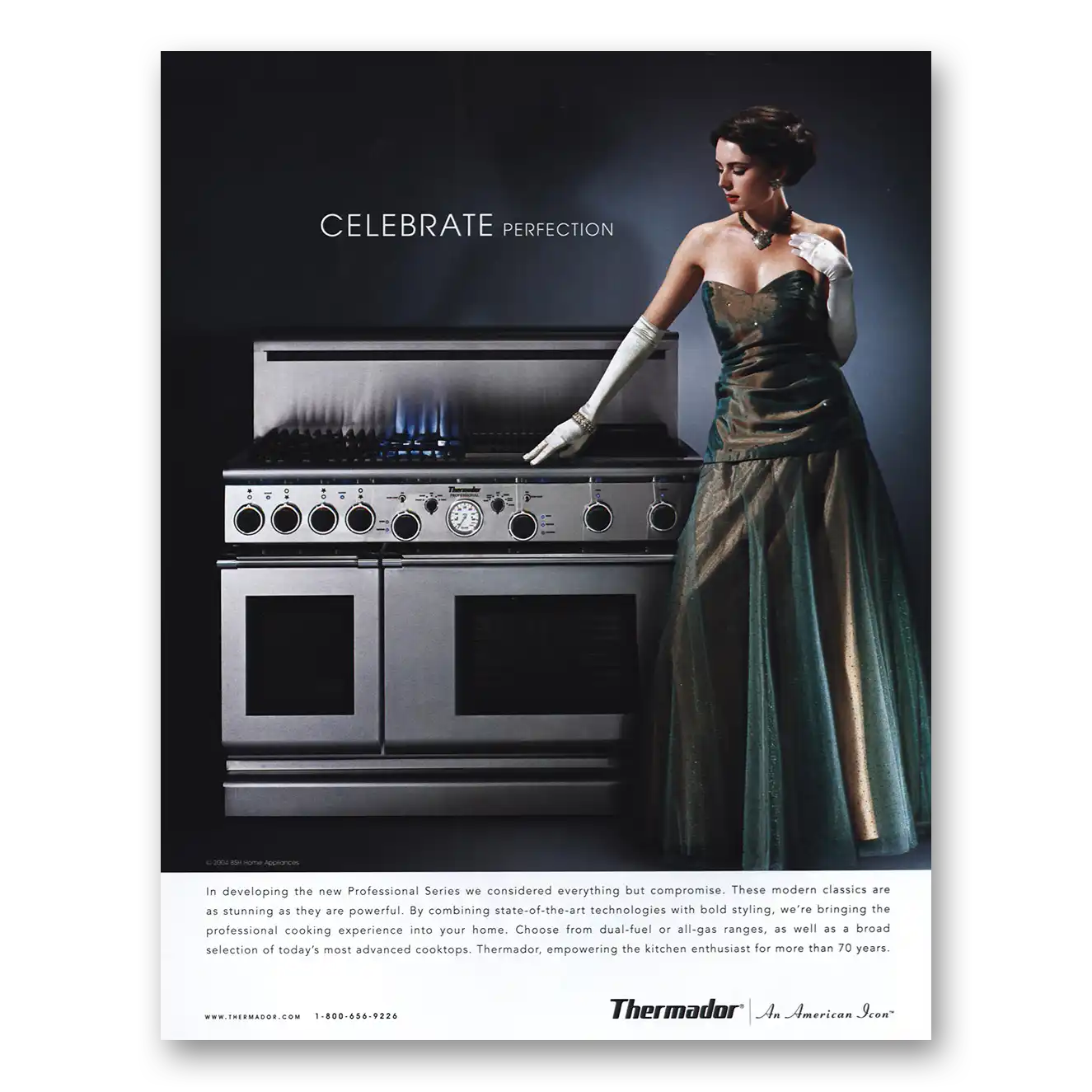 2004 Thermador Range Celebrate Perfection Vintage Magazine Print Ad