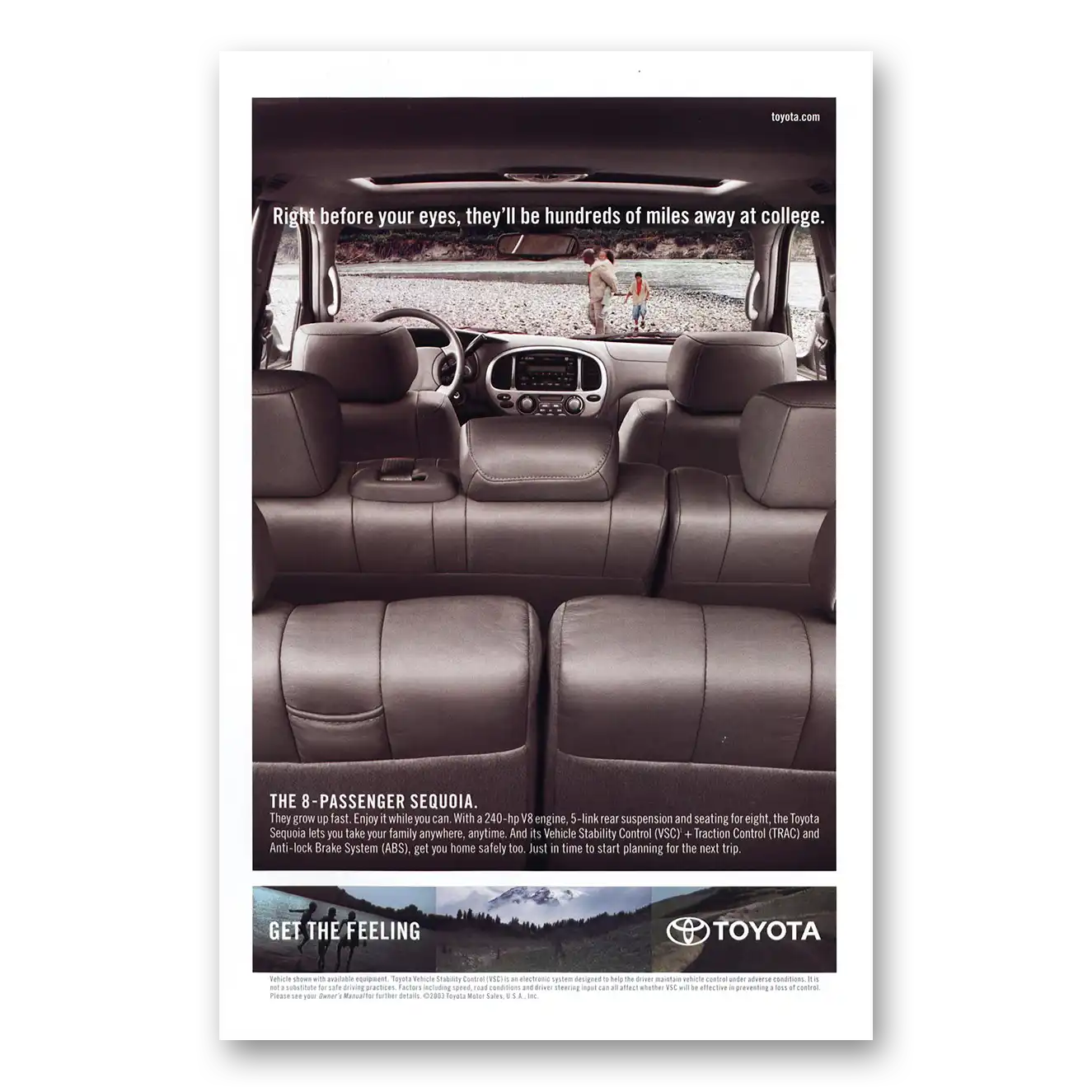 2004 Toyota Sequoia Right Before Your Eyes Vintage Magazine Print Ad