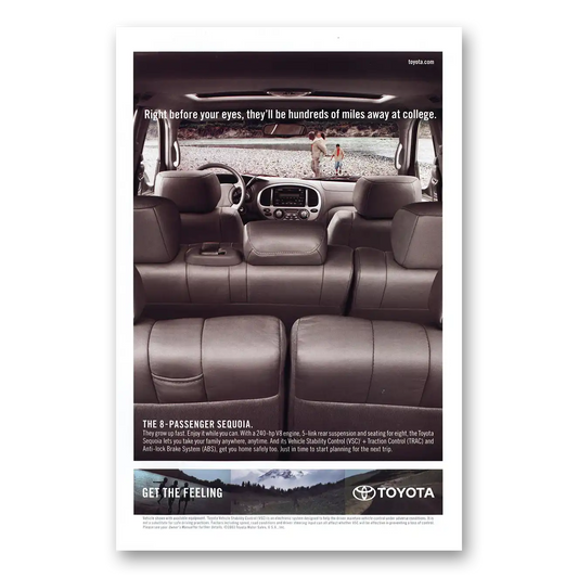 2004 Toyota Sequoia Right Before Your Eyes Vintage Magazine Print Ad