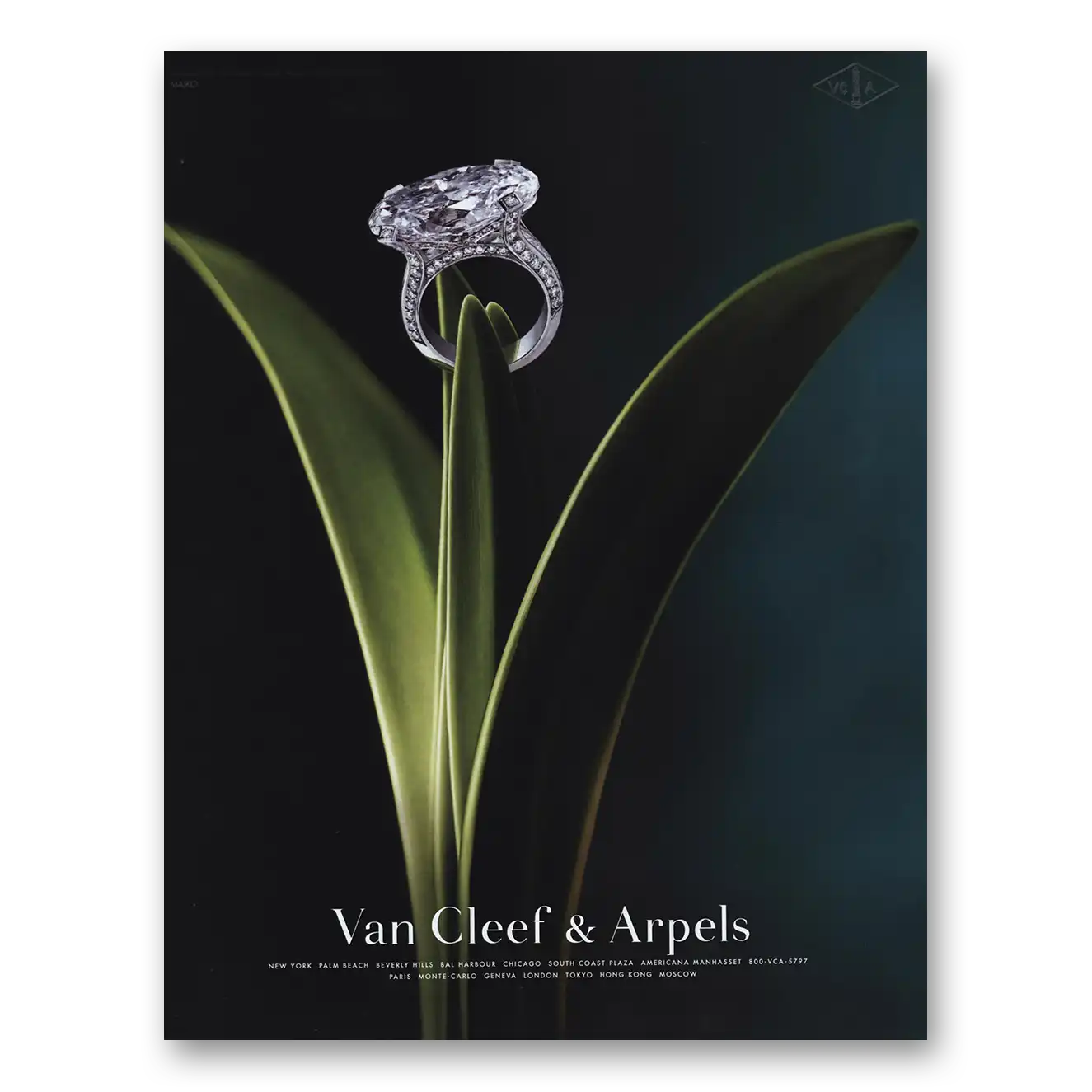 2004 Van Cleef & Arpels Jewelry Diamond Ring Vintage Magazine Print Ad