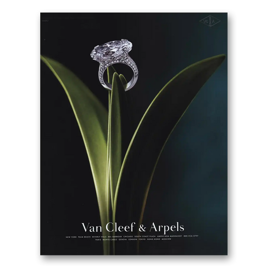 2004 Van Cleef & Arpels Jewelry Diamond Ring Vintage Magazine Print Ad