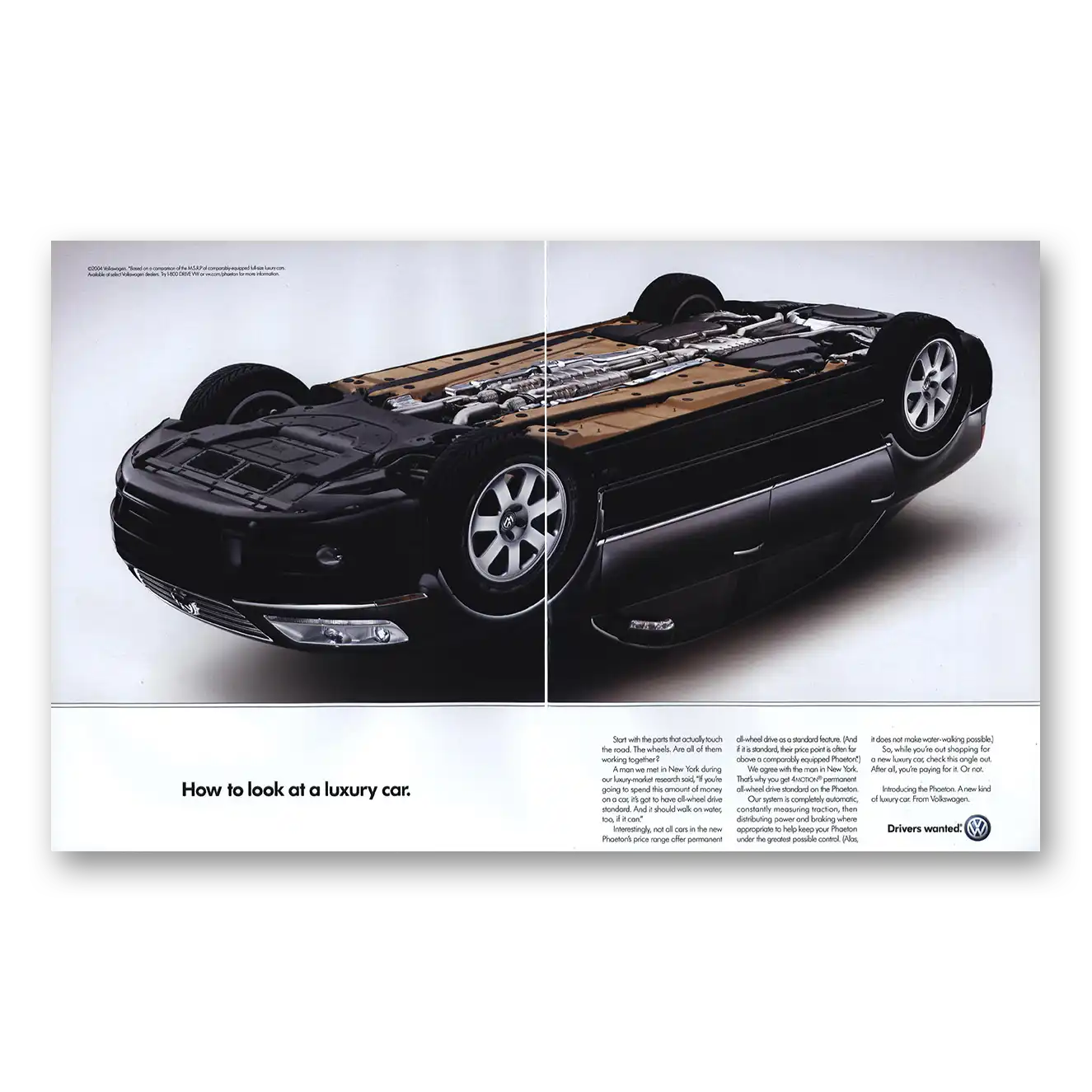 2004 Volkswagen Phaeton How To Look At a Luxury Car Vintage Magazine Print Ad