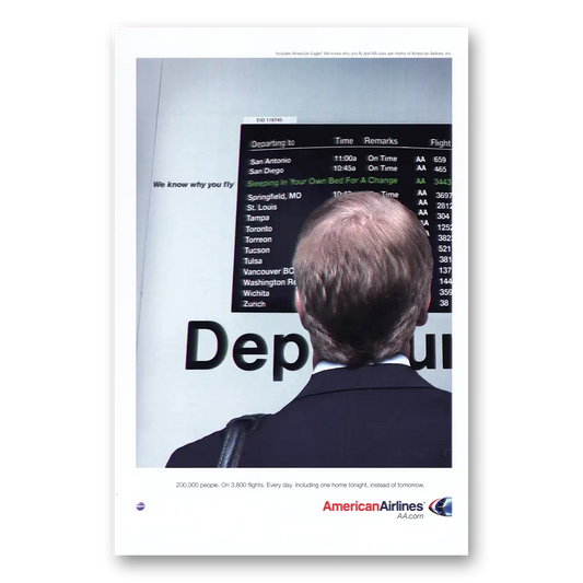 2005 American Airlines We Know Why You Fly Vintage Magazine Print Ad