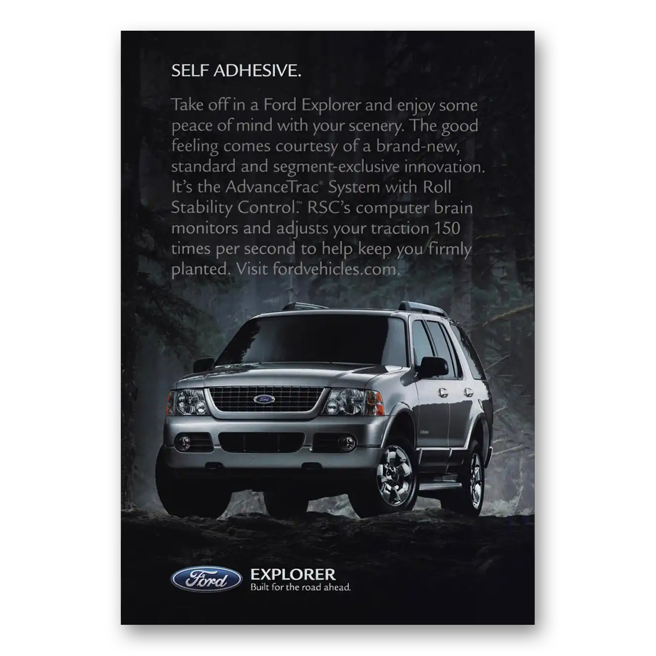 2005 Ford Explorer Self Adhesive Vintage Magazine Print Ad