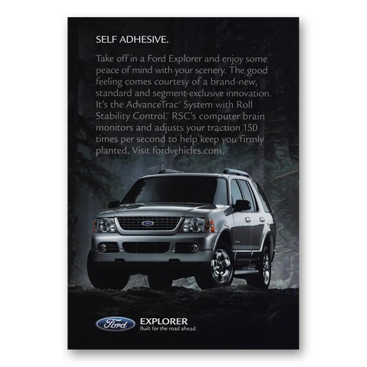 2005 Ford Explorer Self Adhesive Vintage Magazine Print Ad