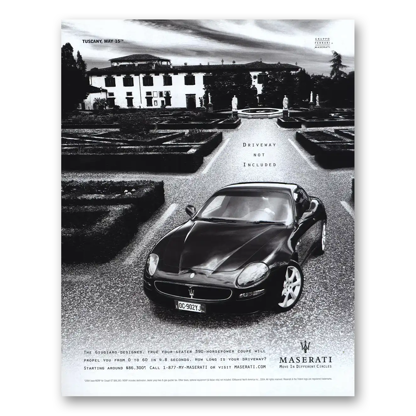 2005 Maserati Driveway Not Included Vintage Magazine Print Ad