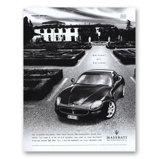 2005 Maserati Driveway Not Included Vintage Magazine Print Ad